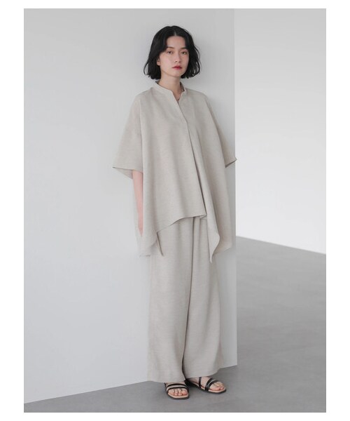 AMERICAN HOLIC(アメリカンホリック)の「ドロストリネンライクワイドパンツ(パンツ・ベージュ/キャメル/ネイビー・M/L)」の5枚目の写真