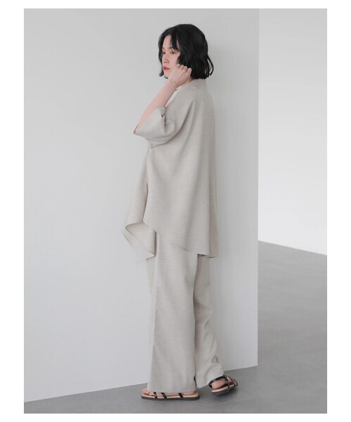 AMERICAN HOLIC(アメリカンホリック)の「ドロストリネンライクワイドパンツ(パンツ・ベージュ/キャメル/ネイビー・M/L)」の6枚目の写真