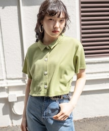 RASVOA | ワッフルショートポロシャツ(ポロシャツ)