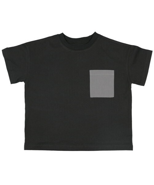 T>>2（ティーツー）の「異素材ポケットTシャツ　大人サイズ（Tシャツ/カットソー・レディース・01.ホワイト/02.ベージュ/03.オレンジ/04.ピンク/05.ミント/06.ブラック・S.M.L(大人サイズ)）」の2枚目の写真