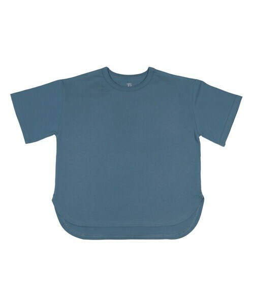 T>>2(ティーツー)の「ラウンドヘムTシャツ 大人サイズ(Tシャツ/カットソー・レディース・01.ホワイト/02.ベージュ/03.ピンク/04.ミント/05.グリーン/06.ブルー/07.ブラウン/08.スミクロ・S.M.L(大人サイズ))」の7枚目の写真