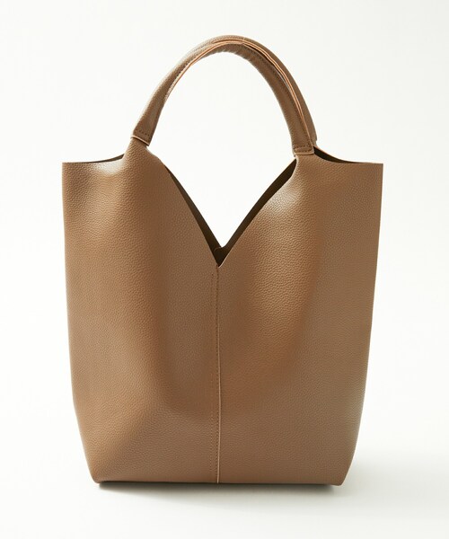 Rewde（ルゥデ）の「トライアングルカットトートバッグ（1R18-BA08）（トートバッグ・レディース・ブラック/ブラウン/ベージュ・F）」の2枚目の写真