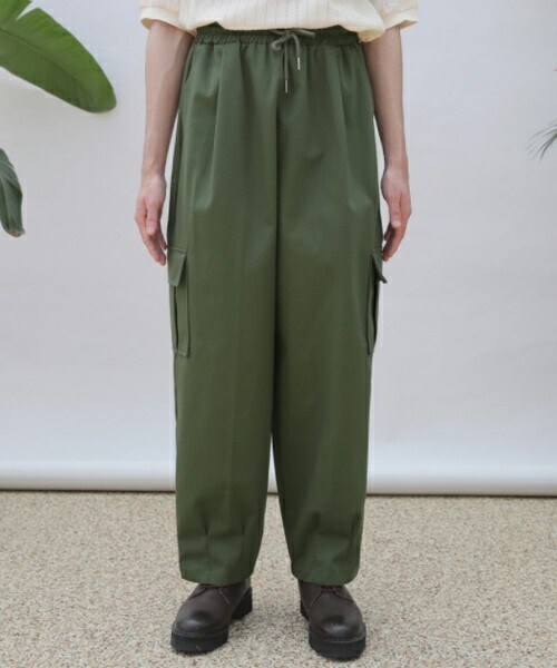 D'MENS by DHOLIC（ディーメンズ）の「カーゴポケットワイドパンツ（カーゴパンツ・メンズ・ホワイト/グリーン/その他/ブラック・ONESIZE）」の3枚目の写真