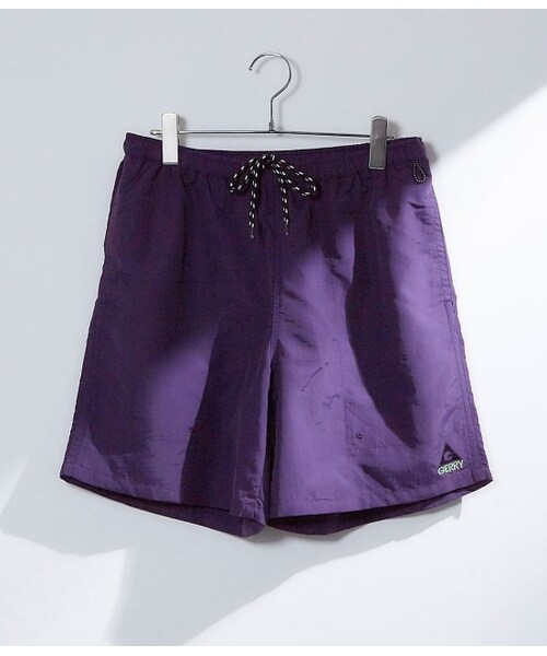 JUNRED（ジュンレッド）の「GERRYナイロンバギーショートパンツ（パンツ・メンズ・ブルー系3/カラシ/ラベンダー/グリーン/チャコール・M/L）」の4枚目の写真