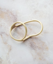 3coins | ウェーブダブルフィンガーリング(リング)