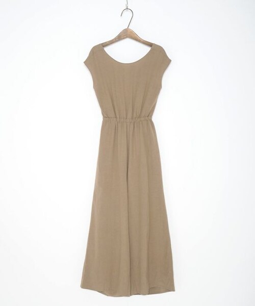 Crisp（クリスプ）の「バックリボンオールインワン[c2R2852]（つなぎ/オールインワン・レディース・ブラウン/オートミール・FREE）」の3枚目の写真