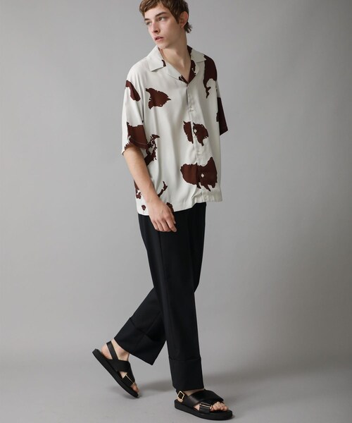 KIIT（キート）の「STUDIOUS別注 ROLL UP SLACKS（その他・メンズ・GREY/BLACK・1/2）」の2枚目の写真