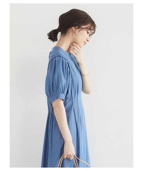 Green　Parks（グリーンパークス）の「≪USED≫・ELENCARE DUE デニムタックワンピース（ワンピース/ドレス・ブラック/インディゴ/ライトインディゴ・F）」の5枚目の写真