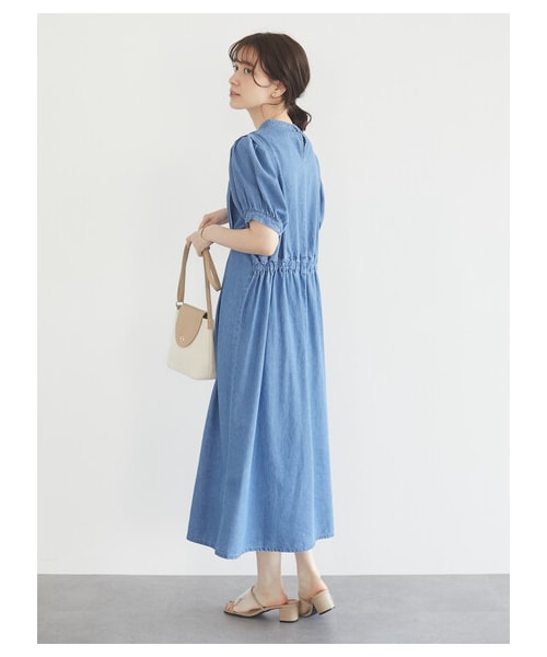 Green　Parks（グリーンパークス）の「≪USED≫・ELENCARE DUE デニムタックワンピース（ワンピース/ドレス・ブラック/インディゴ/ライトインディゴ・F）」の2枚目の写真