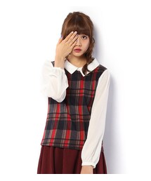 PAGEBOY | 衿&袖切り替えレイヤード風トップス(トップス)