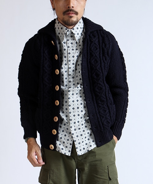 INVERALLAN(インバーアラン)の「3A Lumber Cardigan(その他・メンズ・ナチュラル/オリーブ/ブルー/ネイビー・36/38)」の4枚目の写真