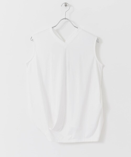 08sircus Compact jersey V-neck top