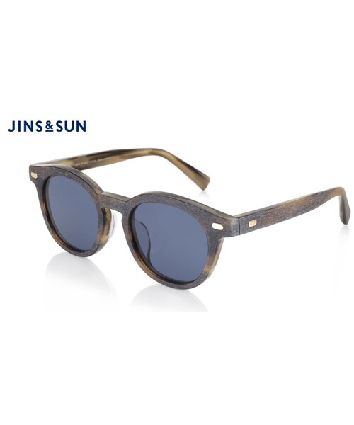 JINS(ジンズ)の「JINS&SUNCLASSIC(サングラス・メンズ・ブラウンササ(ブルー)(84)/ブラウンデミ(グリーン)(86)/ブラック(グレー)(94)・Large 49□21-145○42)」の1枚目の写真
