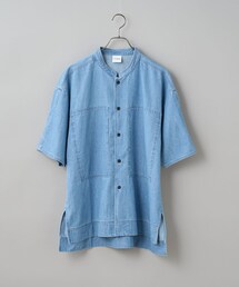 CIAOPANIC | スタンドカラー半袖ビックシルエットデニムシャツ(シャツ/ブラウス)