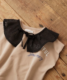 【KIDS】綿メッシュタック付け襟