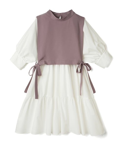 GRL（グレイル）の「フレアスリーブ花柄カシュクールワンピース