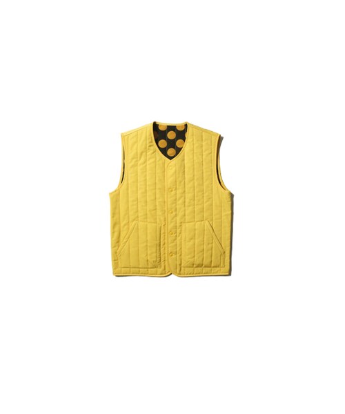 LIFUL MINIMAL GARMENTS.(ライフルミニマルガーメンツ)の「REVERSIBLE VEST yellow/dots(ジャケット/アウター・メンズ・その他・ONE SIZE)」の1枚目の写真