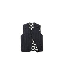 LIFUL MINIMAL GARMENTS. | REVERSIBLE VEST navy/dots(ジャケット/アウター)