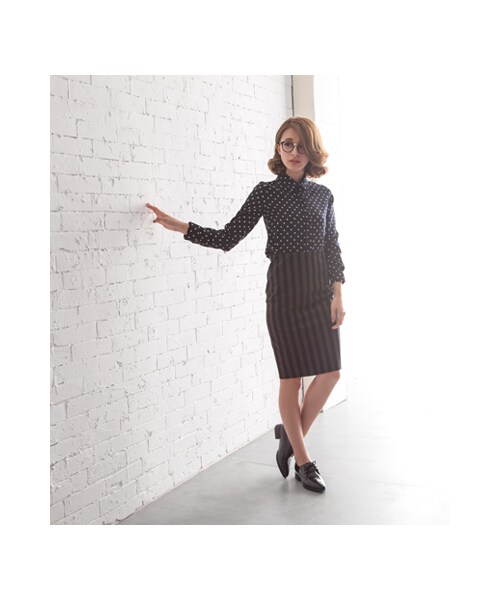 gracegift（グレースギフト）の「鏡面漆皮尖頭牛津鞋（シューズ・レディース・黑/酒紅/米白・35/36/37/38/39/40/41）」の15枚目の写真