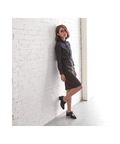 gracegift（グレースギフト）の「鏡面漆皮尖頭牛津鞋（シューズ・レディース・黑/酒紅/米白・35/36/37/38/39/40/41）」の17枚目の写真