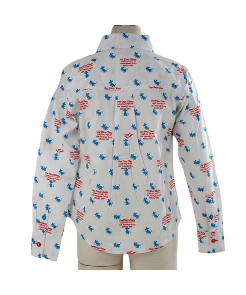 One deux boo（ワンドゥーブー）の「ジュニアサイズロングスリーブシャツ（ねずみ柄）（トップス・キッズ・ナチュラル・140cm/150cm）」の4枚目の写真