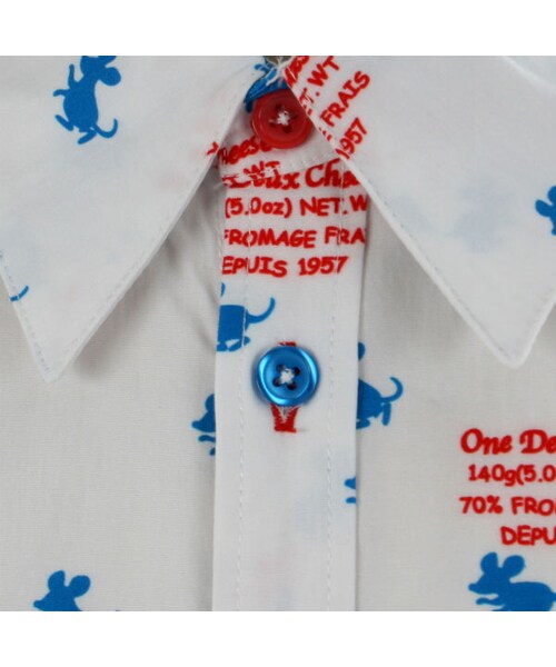 One deux boo（ワンドゥーブー）の「ジュニアサイズロングスリーブシャツ（ねずみ柄）（トップス・キッズ・ナチュラル・140cm/150cm）」の5枚目の写真