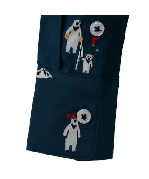 One deux boo(ワンドゥーブー)の「キッズサイズ ロングスリーブシャツ(シロクマ柄)(トップス・キッズ・ネイビー・90cm/100cm/110cm/120cm/130cm)」の6枚目の写真