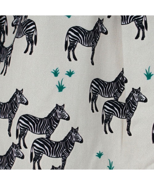 One deux boo（ワンドゥーブー）の「キッズサイズ ロングスリーブシャツ（シマウマ柄）（トップス・キッズ・ベージュ・90cm/100cm/110cm/120cm/130cm）」の8枚目の写真