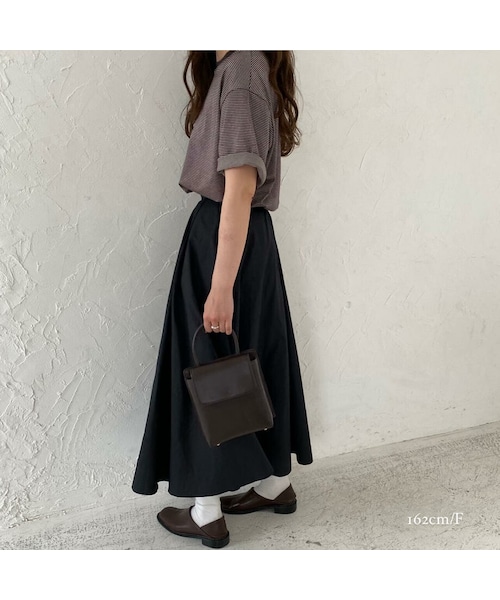 KALENO（カレノ）の「【original】volume flare skirt（スカート・レディース・ホワイト/ブラック・F）」の2枚目の写真