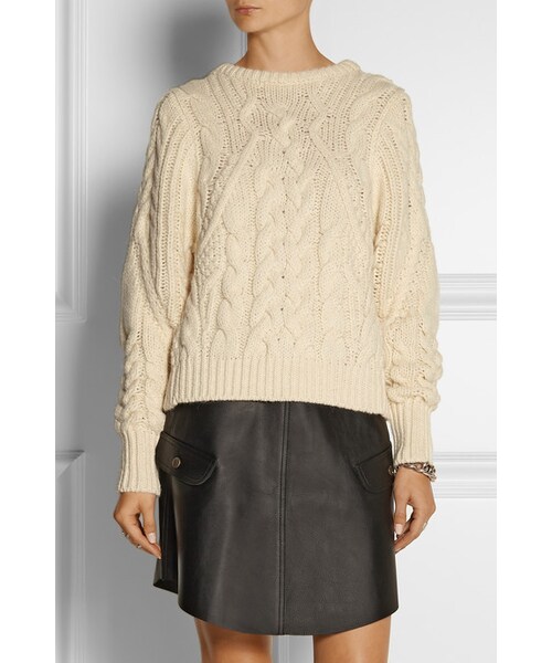 Maje,Maje Kalimnos Aran-knit sweater - WEAR