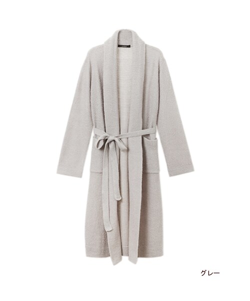 w closet（ダブルクローゼット）の「ブークレ+モヘア天竺裏目編みロングカーディガン（トップス・レディース・ミント/グレー/ネイビー・FREE）」の3枚目の写真