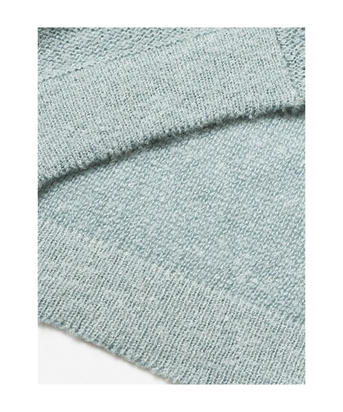 w closet（ダブルクローゼット）の「ブークレ+モヘア天竺裏目編みロングカーディガン（トップス・レディース・ミント/グレー/ネイビー・FREE）」の11枚目の写真