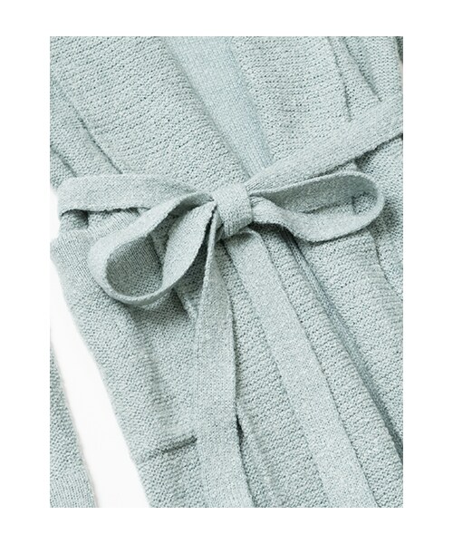 w closet（ダブルクローゼット）の「ブークレ+モヘア天竺裏目編みロングカーディガン（トップス・レディース・ミント/グレー/ネイビー・FREE）」の10枚目の写真