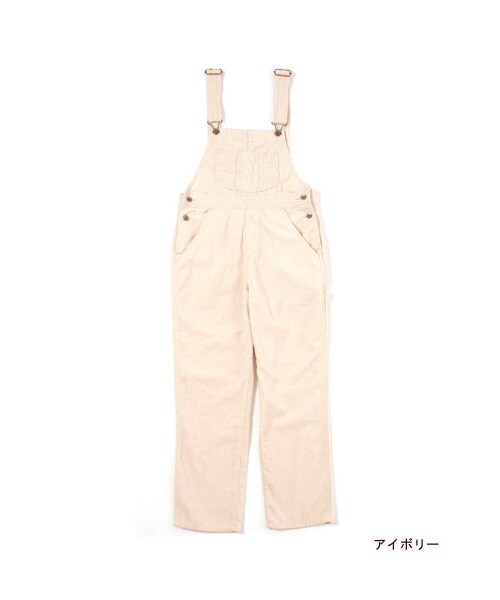 w closet（ダブルクローゼット）の「16wコーデュロイオーバーオール（その他・レディース・アイボリー/ブラック・FREE）」の2枚目の写真