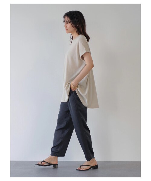 AMERICAN HOLIC(アメリカンホリック)の「フレンチスリーブフレアニットチュニック(トップス・アイボリー/チャコールグレー/ブラウン/マスタード/ブルー・F)」の12枚目の写真