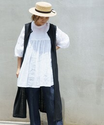 PUAL CE CIN | 【Dunoir】リネン天竺2WAYカーディガン(カーディガン/ボレロ)