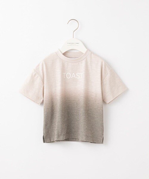 CIAOPANIC TYPY（チャオパニックティピー）の「【KIDS】スラブグラデーションロゴプリントTEE（Tシャツ/カットソー・キッズ・ベージュ/トープ/ブルー・S/M/L/XL/XXL）」の2枚目の写真