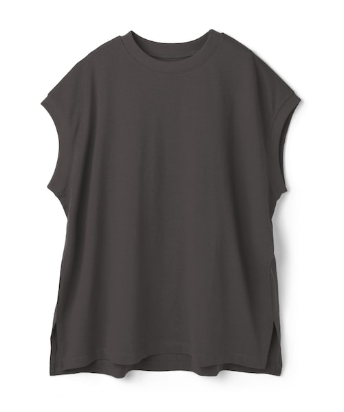 GRL（グレイル）の「フレンチスリーブTシャツ（Tシャツ/カットソー・レディース・オフホワイト/チャコール/ベージュ/ブラウン/グリーン・F）」の2枚目の写真