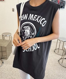 DHOLIC STYLE | [wingsmall] レトロ風ロゴスリーブレス(タンクトップ)