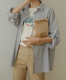 DHOLIC | [justone] 2WAYストライプシャツ・p242829(シャツ/ブラウス)