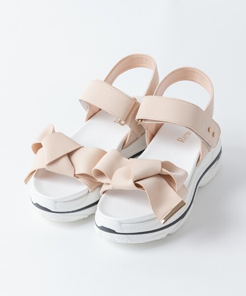 Rewde(ルゥデ)の「リボンスポーツサンダル(1R18-SA01)(サンダル・レディース・その他/グレー/ベージュ/ブラック・S/M/L/LL)」の4枚目の写真