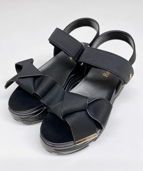 Rewde(ルゥデ)の「リボンスポーツサンダル(1R18-SA01)(サンダル・レディース・その他/グレー/ベージュ/ブラック・S/M/L/LL)」の2枚目の写真