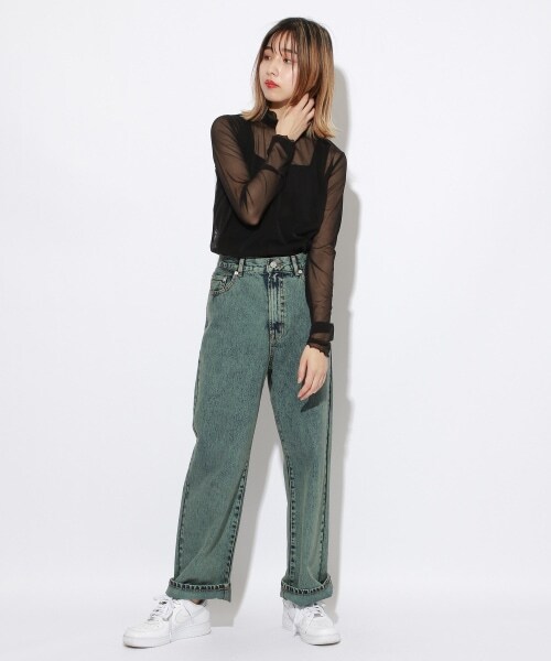 PAGEBOY（ページボーイ）の「【PAGEBOYLIM】シアータートルインナー（トップス・レディース・ブラック/グレータイダイ/ベージュタイダイ・M）」の14枚目の写真