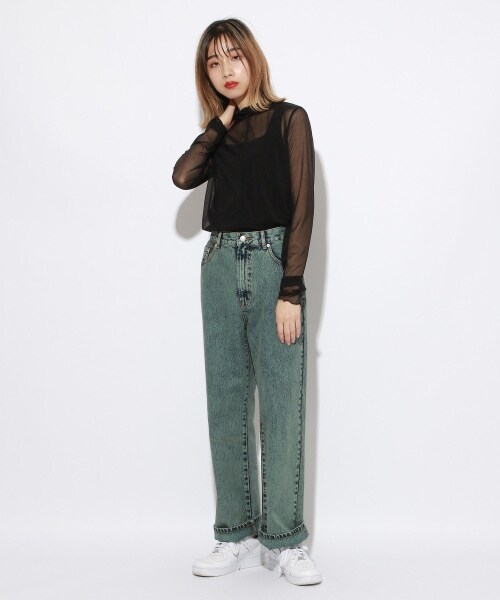 PAGEBOY（ページボーイ）の「【PAGEBOYLIM】シアータートルインナー（トップス・レディース・ブラック/グレータイダイ/ベージュタイダイ・M）」の12枚目の写真