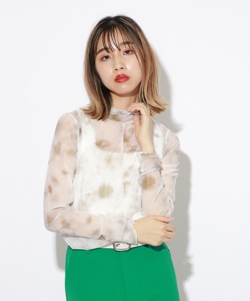 PAGEBOY（ページボーイ）の「【PAGEBOYLIM】シアータートルインナー（トップス・レディース・ブラック/グレータイダイ/ベージュタイダイ・M）」の3枚目の写真