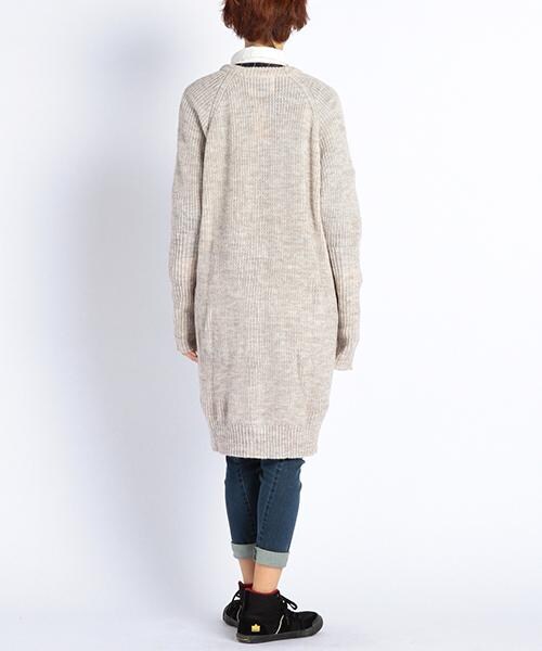 DOUBLE NAME（ダブルネーム）の「アルパカ混ロングカーディガン（トップス・レディース・ブルー/グリーン/オートミール・FREE）」の5枚目の写真