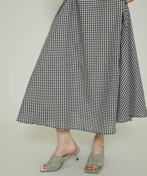 新品未使用✨　アメリヴィンテージ　ギンガムチェックパフスリーブドレスワンピース Ameri（アメリ）の「MEDI GINGHAM CHECK 2WAY PUFF SLEEVE DRESS