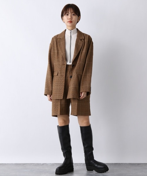 JEANASIS（ジーナシス）の「モールチェックテーラージャケット（ジャケット/アウター・グレー系その他()/ブラウン系その他()）」の8枚目の写真