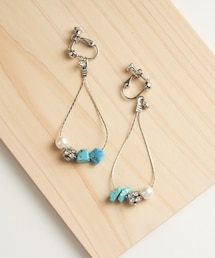 3coins | ターコイズパールイヤリング(イヤリング)