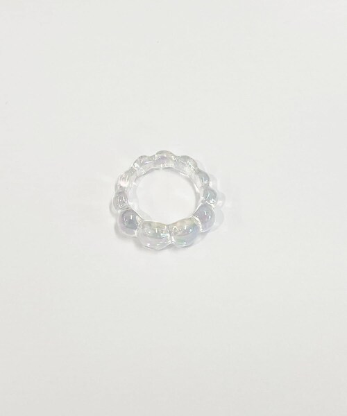 Lattice(Lattice)の「ぽこぽこアクリルリング(リング・レディース・その他1/ホワイト/アイボリー・0)」の2枚目の写真